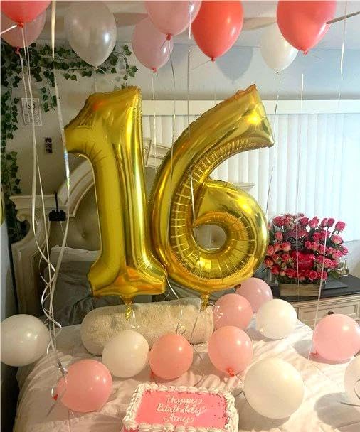40 Inch Gold Mylar Foil Number 26 62 Birthday Balloon, 26 Boy Girl Party - Image 6
