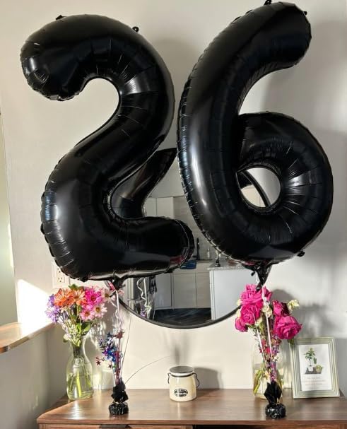 40 Inch Black Mylar Foil Number 16 Birthday Balloon, 16 Boy Girl Party - Image 6