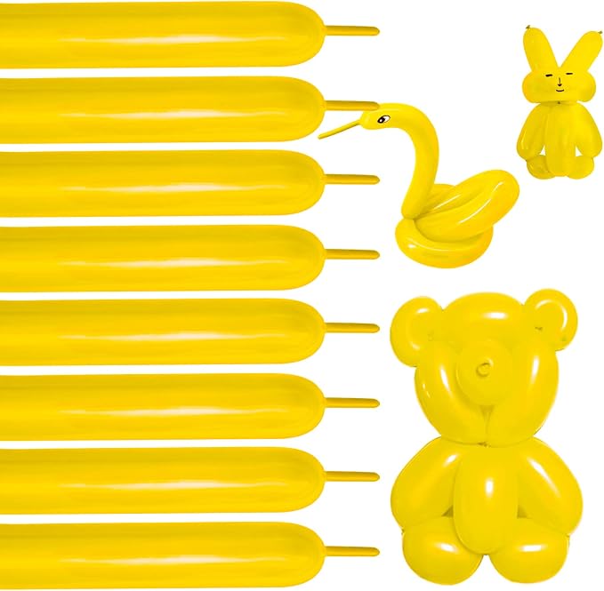 260 Yellow Balloons for Balloon Animals & Garlands by KUULBELAballoons