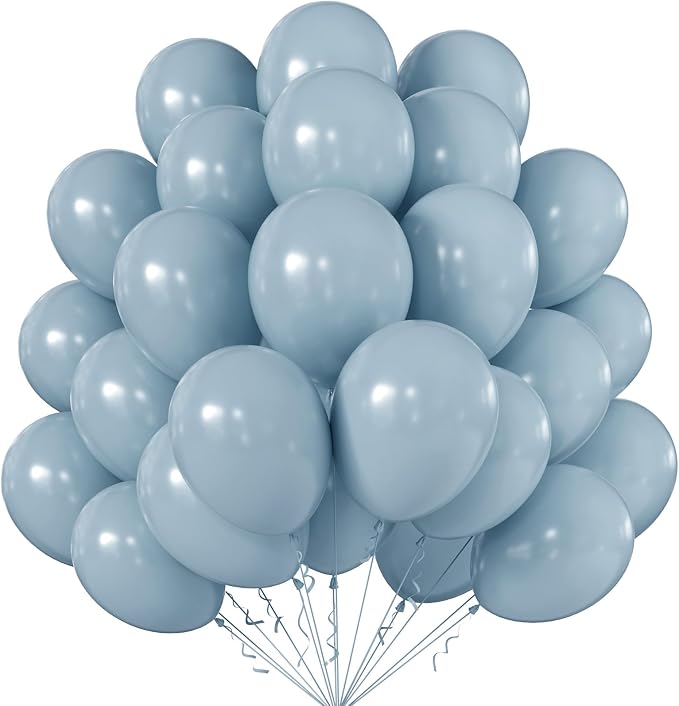 10 Inch Dusty Blue Balloons by KALOR