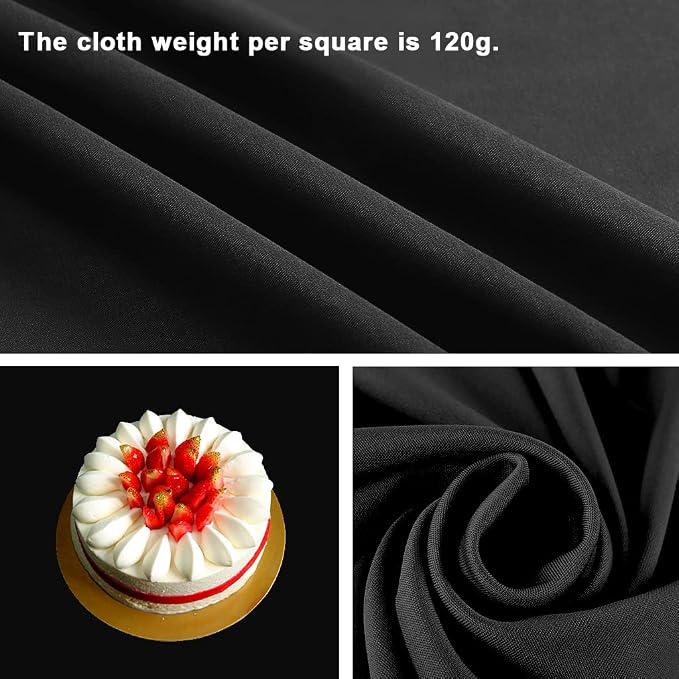 10X12ft Black Backdrop, LCUIRC Photo Backdrop Curtain Polyester Background - Image 7