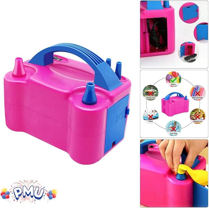 PMU Electric Balloon Inflator Pump Dual Nozzle 120V - Image 3