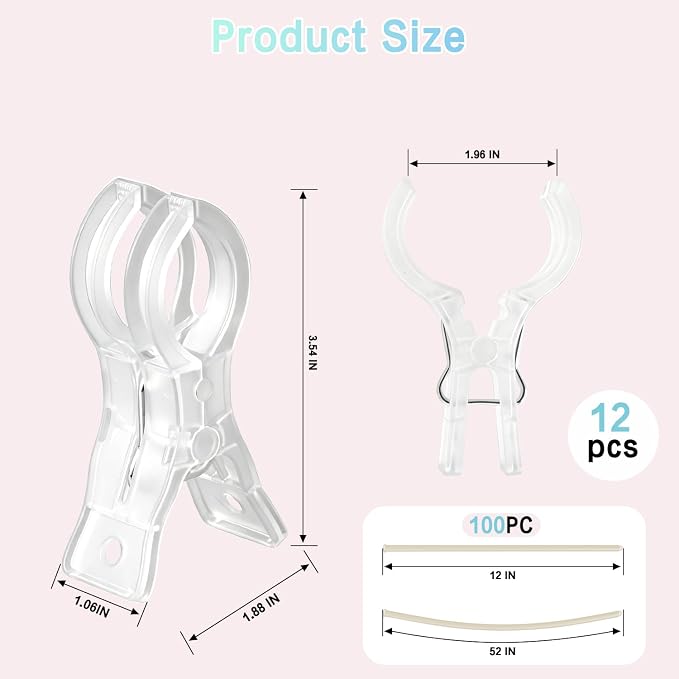 12 PCS Clear Spring Clamps - Image 7