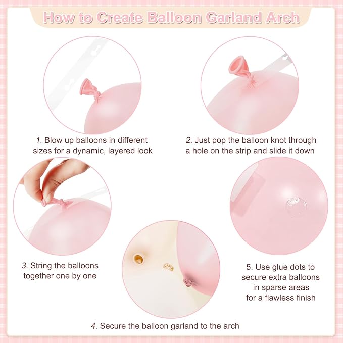 Dusty Pink Balloon Arch Garland Kit - Image 8