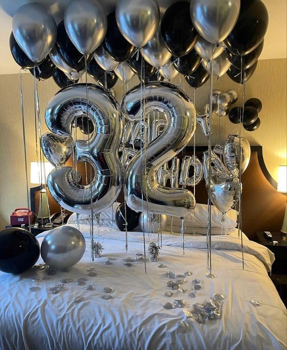 Silver Number 3 Balloon 40 Inch, 3rd Birthday Party Decorations Men Women | - Image 9