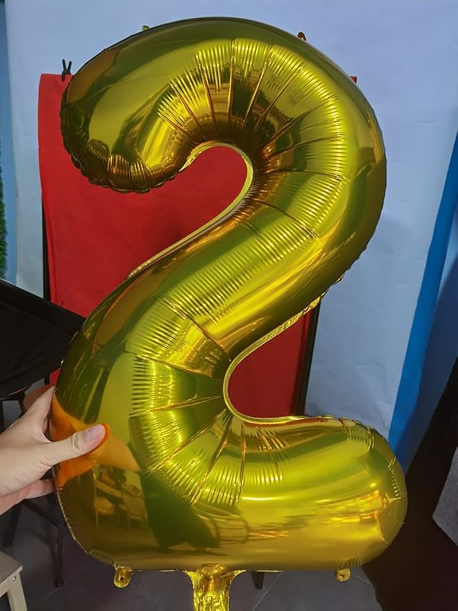32 Inch Gold Number 7 Balloons Foil Ballon Digital Birthday Party Decoration - Image 7