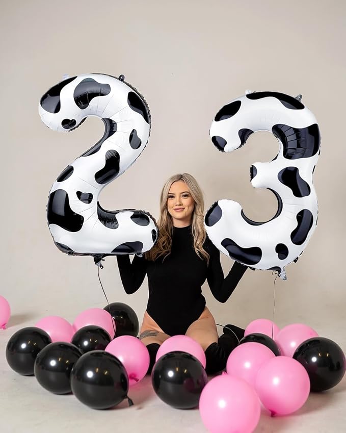 Cow Print Number Balloons, Large Foil Number 1 Balloon 40 Inch Cow Balloon - Image 7