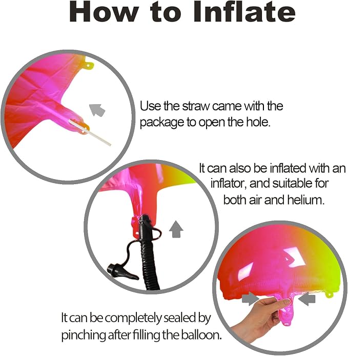 SUWEN Rainbow Number 0 Balloon 40 Inch, Big Colorful Balloons 0-9 | Large - Image 5