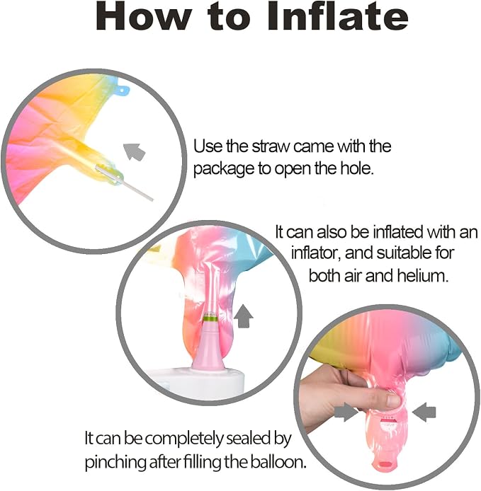 Rainbow Gradient Number 9 Balloon 40 Inch Big Large Balloons 0-9 | 9th Helium - Image 6