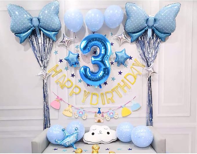 TONIFUL 40 Inch Blue Number 8 Balloons Large Foil 8th Birthday Decorations | - Image 7