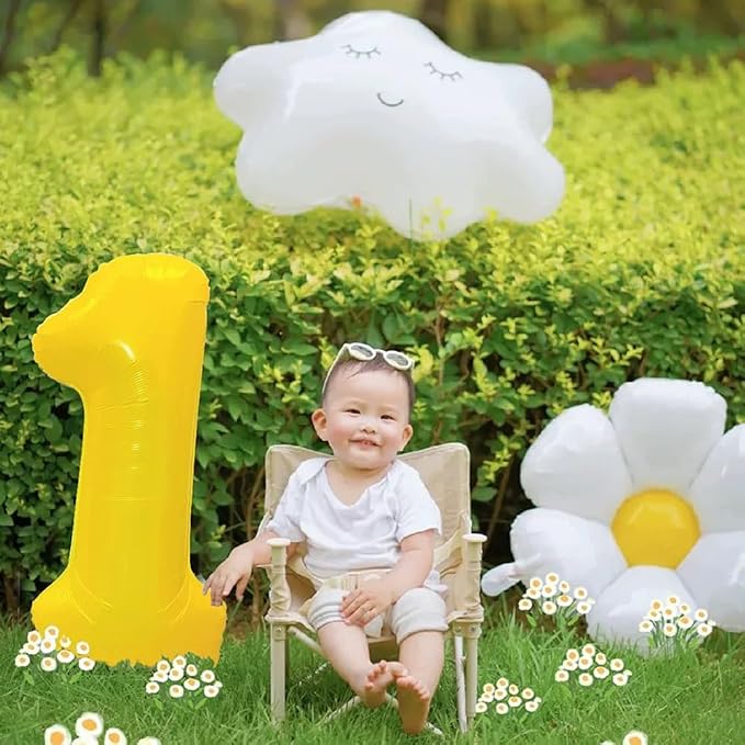 40 inch Yellow Number Balloon Giant Foil Helium Balloons Number 6 Balloon - Image 7