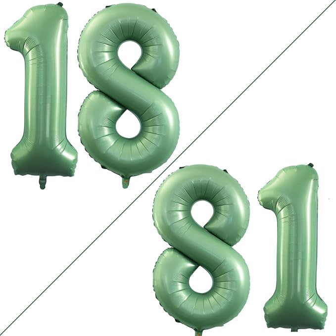 Number 18 Balloons for 18th Birthday Sweet 18 Party Decorations, 42 Inch Jumbo by GOER