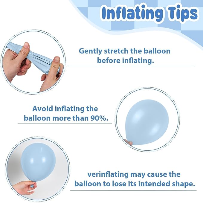 Paready Pastel Blue and Pink Balloons Set, 12 Inch Pastel Confetti Balloons - Image 7