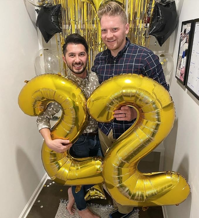 Gold Number 4 Balloon 40 Inch - Image 8