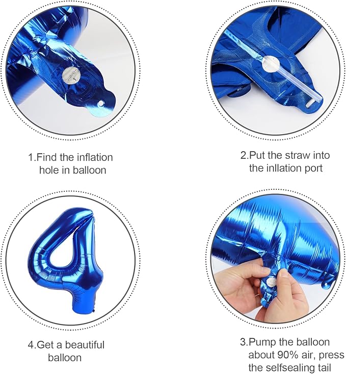 9 Number Balloons Cream 40 Inch Foil Balloon - Image 6