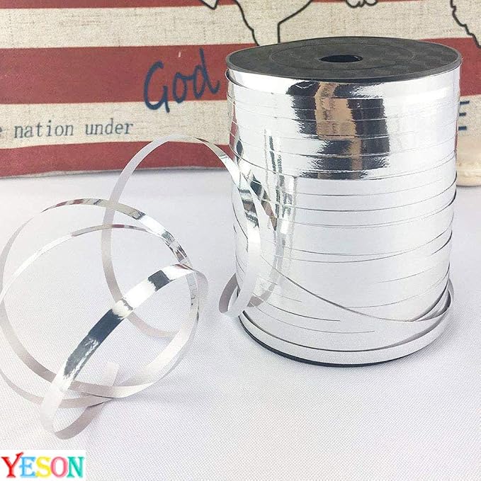 Silver Balloon String Curling Ribbon 500 Yards - Image 3