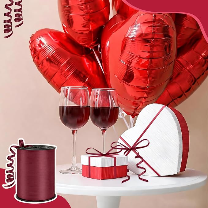 500 Yards Curling Ribbon, Wine Red Balloon String Ribbon,for Gift - Image 7