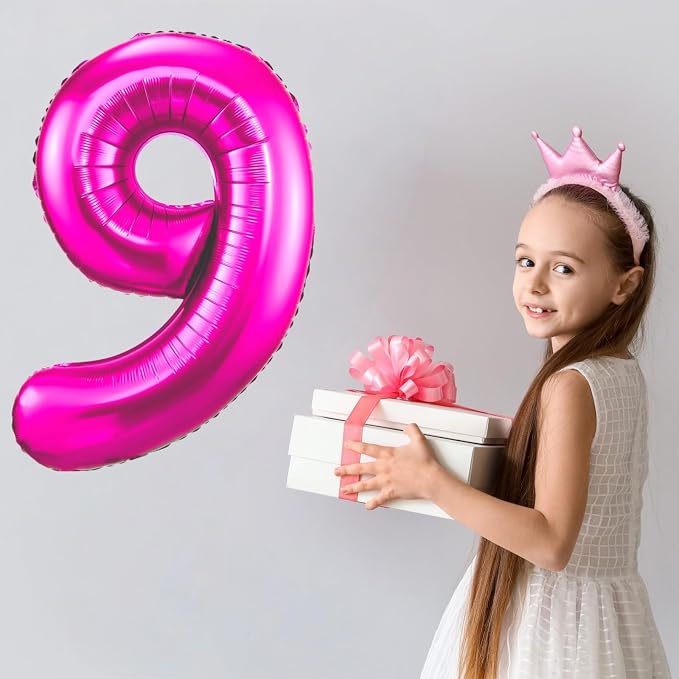 Hot Pink 8 Balloon, 40 Inch Number 8 Balloon, 8 Birthday Balloon Decorations - Image 7