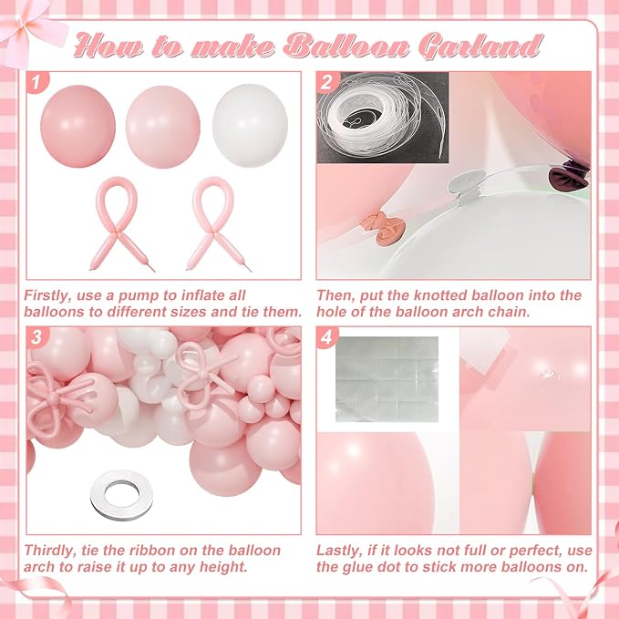 Pink Balloon Arch Kit, Different Sizes - Image 8