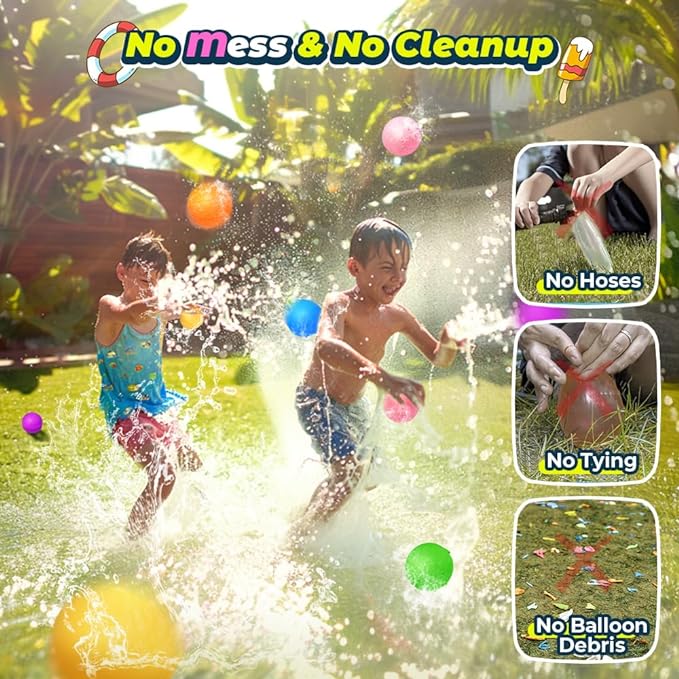 12Pcs Reusable Water Balloons, Pool Beach water Toys - Image 6