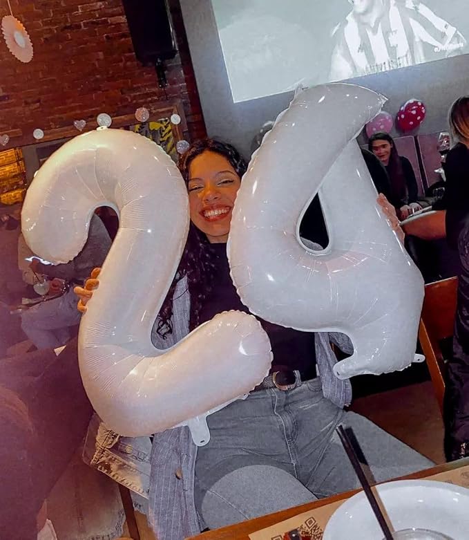 White Number 6 Balloon 40 Inch - Image 9