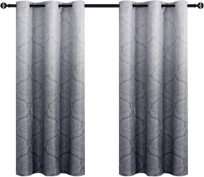 DWCN Grey Ombre Short Curtains for Kitchen - Image 8