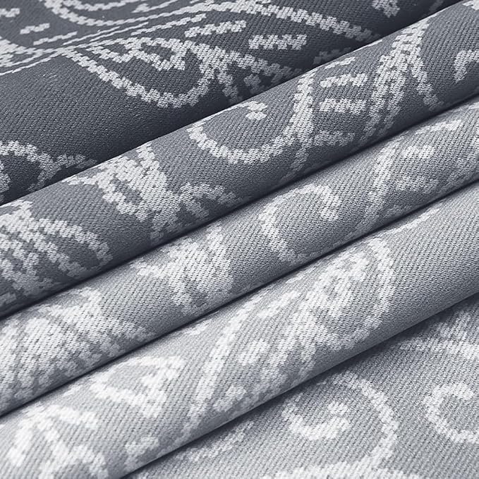 DWCN Grey Full Blackout Curtains - Image 9