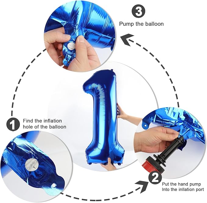 Number Balloons 40 Inch Dark Blue Number 12 - Image 6