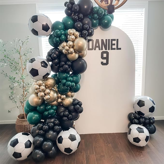 HILAVO Soccer Balloons 18 Inch Black and White Soccer Ball Foil Balloons Print - Image 7