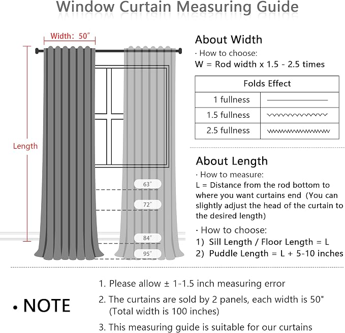 Boho Dark Grey Curtains 72 inch Long - Image 8