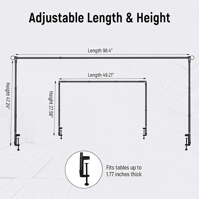 Over the Table Rod Stand with Clamps - Image 7