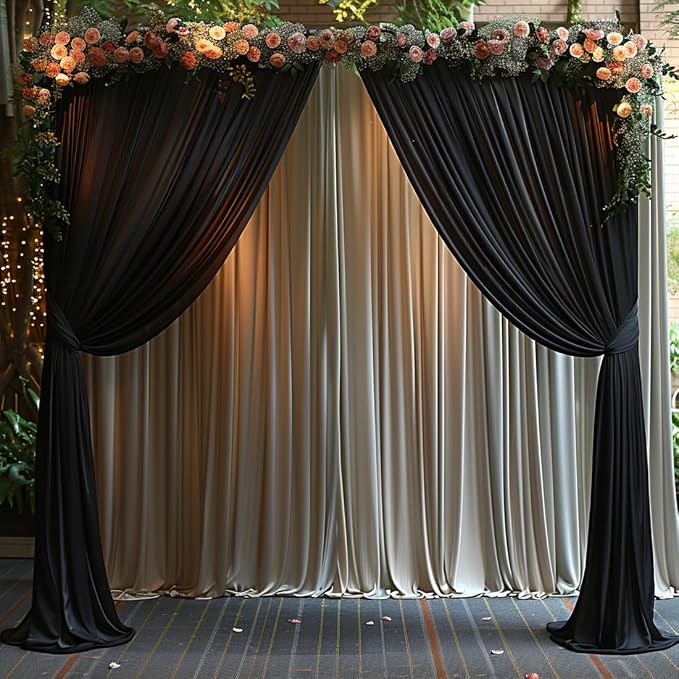 30x10ft Wrinkle Free Black Backdrop Curtain - Image 7