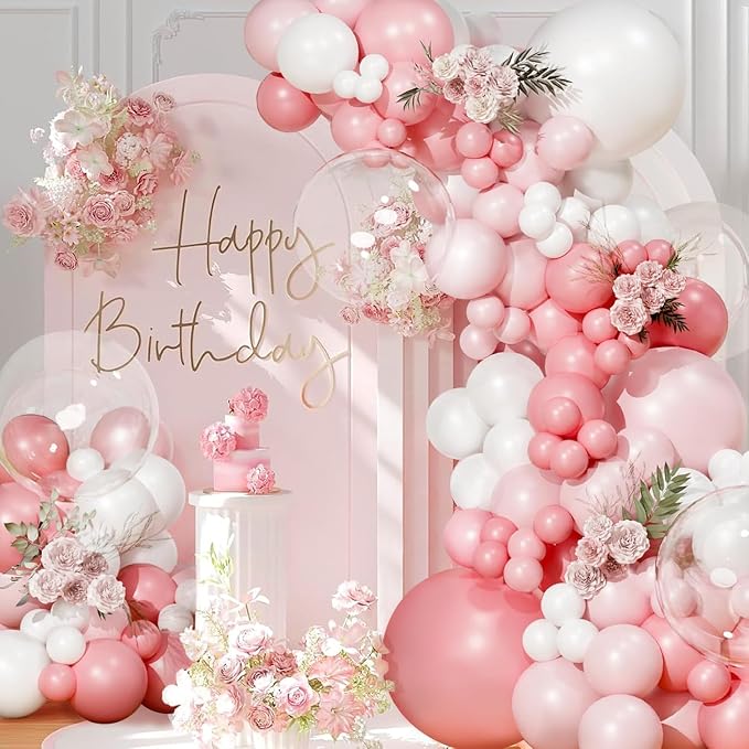 Light Pink and White Balloons Kit - Image 8