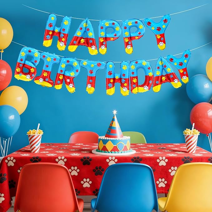 Happy Birthday Banner Balloons Letter Signs Party Decorations - Image 7