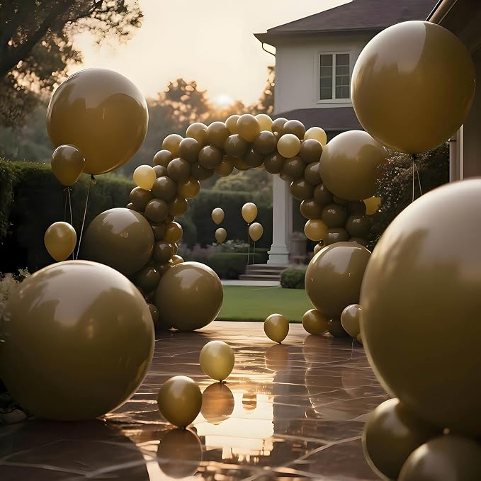 Brown Balloons 9pcs 36 Inch Extra Large Big Jumbo Giant Dark Brown Boho Neutral - Image 8