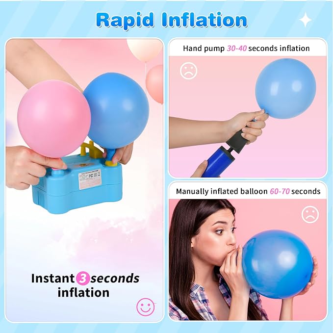 Balloon Pump Electric Portable Dual Nozzle | Air Pump - Image 7