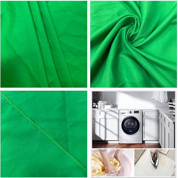 Green Screen Backdrop 10x7ft Photo Backdrop Chromakey Muslin Portrait Green - Image 5
