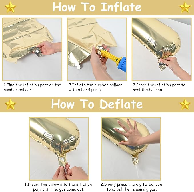 Light Gold Number 18 Birthday Balloons, 40 Inch Large Champagne Gold Foil - Image 7