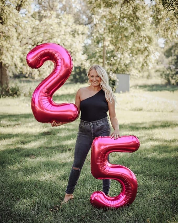 Hot Pink Number 4 Balloon 40 Inch - Image 8