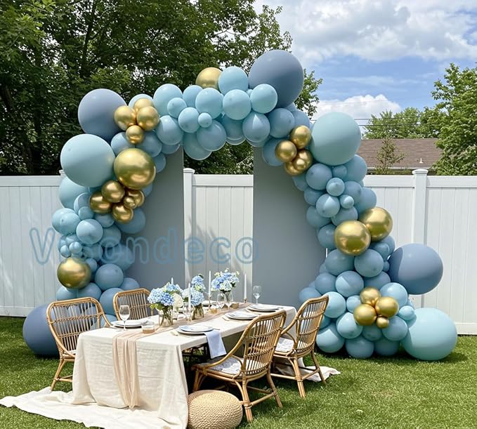 Dusty Blue Balloon Arch Kit - Image 8