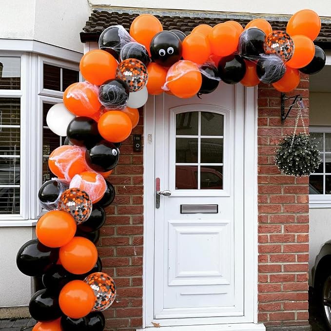 Halloween Balloons Black Orange Balloons Set - Image 7
