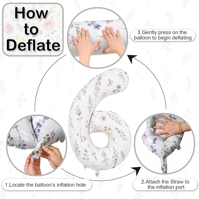 Flower 16 Balloon Numbers for Girls 16th Wildflower Birthday Party Decor | 40'' - Image 9