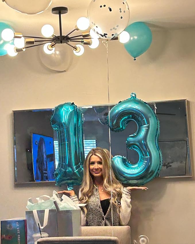 Light Blue Number 0 Balloon 40 Inch - Image 8