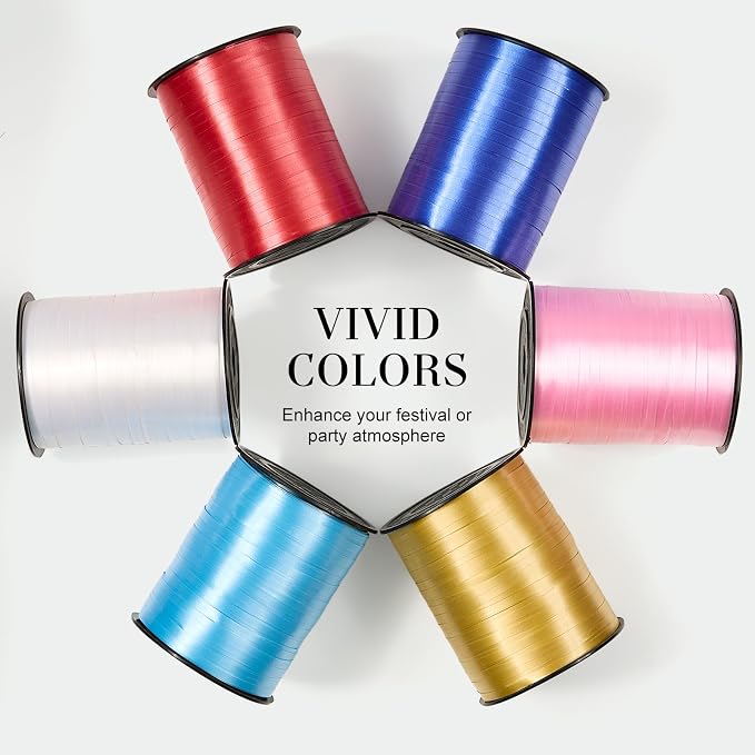 Silver Curling Ribbon, 500 Yards, 1/5 Inch | Shiny, - Image 8