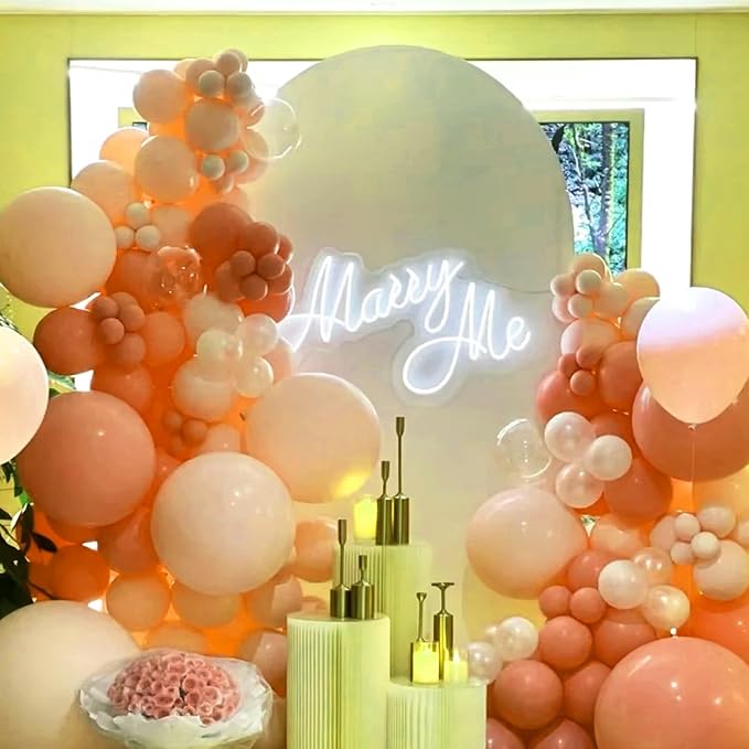 Voircoloria 90pcs Peach Balloons Garland Arch Kit, 18 12 10 5 Inch | - Image 6