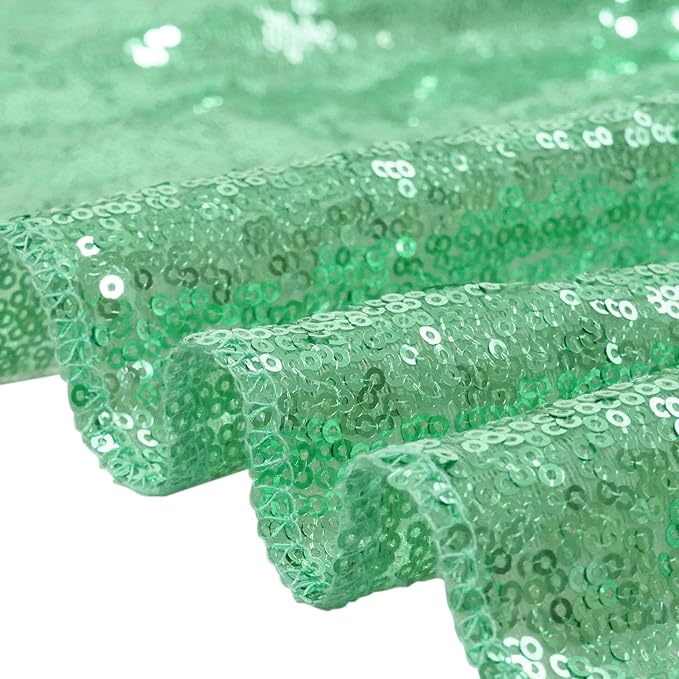 Eternal Beauty Mint Greem 3mm Sequin Backdrop 7x7 Ft - Image 9