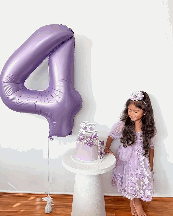 2 Balloon - Lilac Birthday Number Balloons, 40 Inch Decorations Men Women | - Image 9