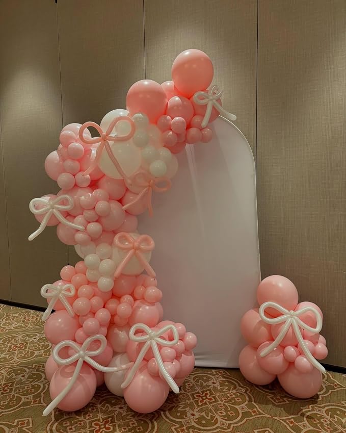 Pink Bow Balloon Garland Arch Kit - Image 6