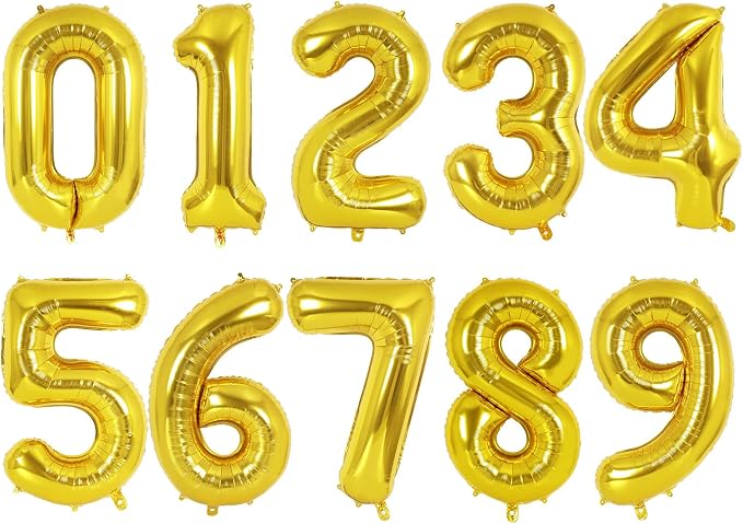 16 Inch Number 0-9 balloons, Small Mylar Numbers Balloon Custom Digital Balloons - Image 7