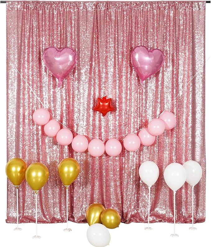 Poise3EHome 8FT x 8FT Sequin Photography Backdrop Curtain - Image 8